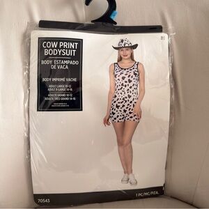 Cow Print Bodysuit Adult Size L/XL Fun and Comfortable Costume